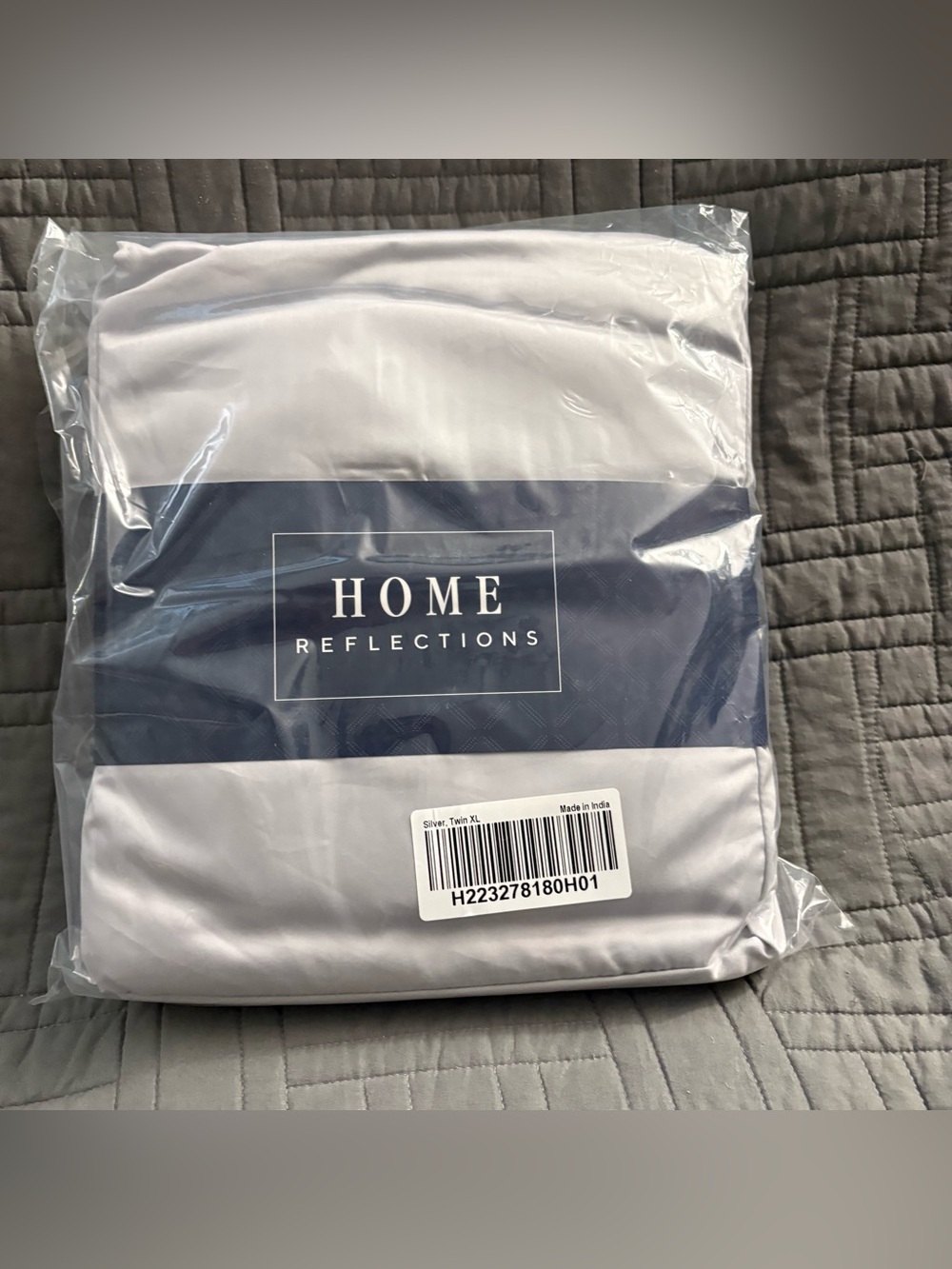 Home Reflections Silver Twin XL Bedding Set